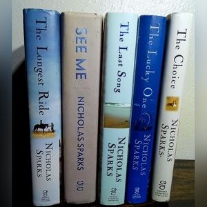 5 Nicholas Sparks Hard Cover The Lucky One Last Song Choice Longest Ride See Me